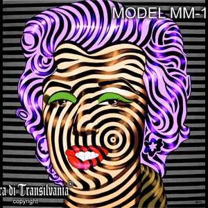Marilyn Monroe Pop Art Print: Hollywood Portrait, Purple Hair (Digital File)