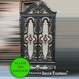 Custom Antique Style Armoire: Ornate Wardrobe, Italian Design