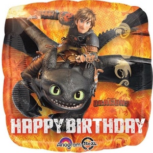 18in. How To Train Your Dragon – Happy Birthday Mylar Balloon