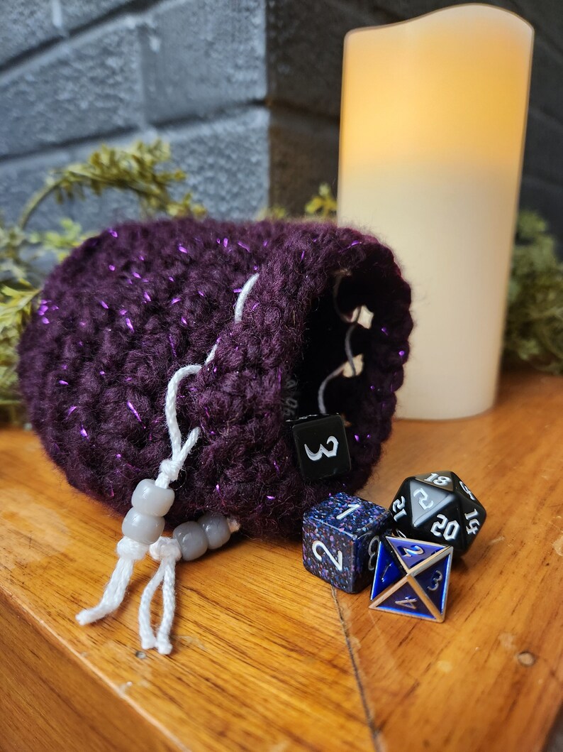 Crochet Eldritch Blast Dice Bag for Dnd Regular Dice Bag Etsy