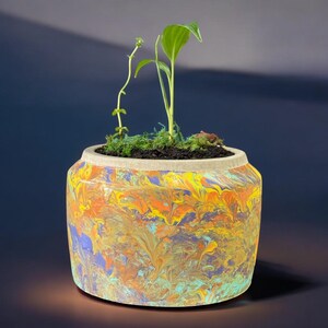 Flower planter | Concrete Plant Pot | Succulent Plant Pot | Minimalist Planter | Indoor Planter | Drainage Hole | Medium size Planter | Gift