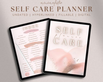 Self-Care Planner Digital, Self Love Journal Self-Reflection Worksheet Self Improvement Workbook, Beauty Routine Tracker Skin Care Checklist