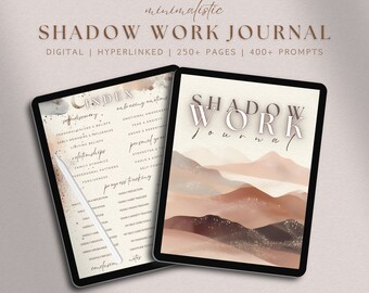 Shadow Work Journal Digital, Self-Awareness Workbook, Inner Child Healing Worksheet Mental Health Planner PDF, Deep Prompts for Self-Therapy