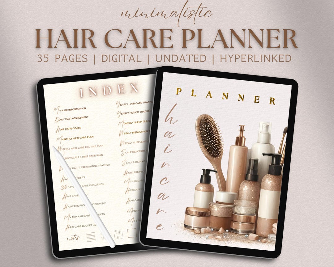 Haircare Planner Digital, Natural Hair Care Routine, Glow up Beauty Journal, Hair Health Tracker ...