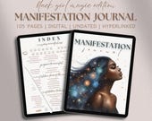 Manifestation Journal Digital, Black Girl Manifesting Planner, Money Manifest Worksheet, Law of Attraction Workbook, Gratitude, Vision Board