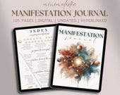 Manifestation Journal Digital Manifest Planner Money Manifesting Workbook Law of Attraction Worksheet Vision Board Gratitude Abundance Check