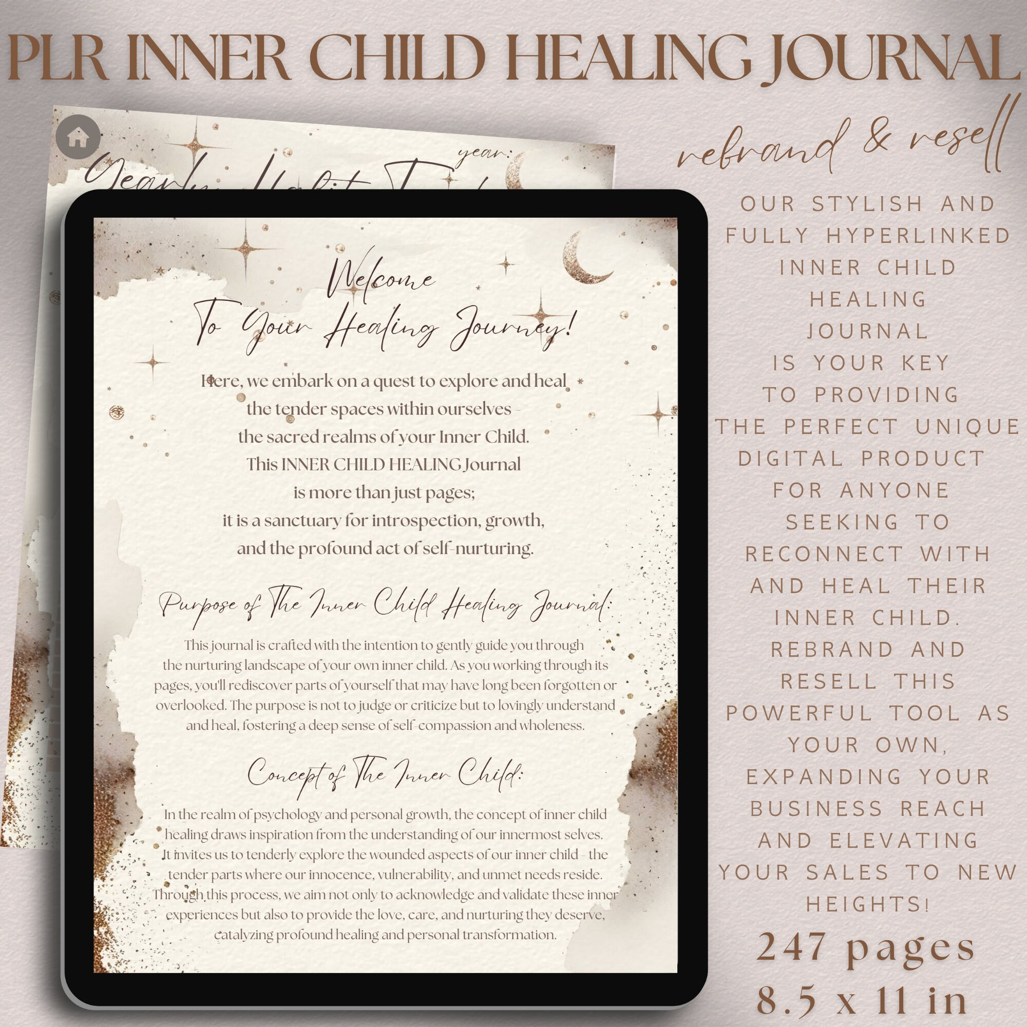 PLR Inner Child Healing Journal Digital Mental Health Shadow Work ...