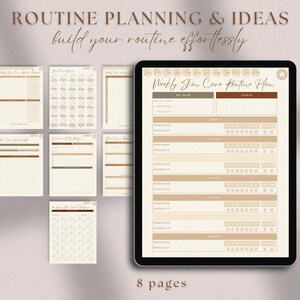 Black Girl Skin Care Planner Digital, Melanin Skin Assessment Journal, Ultimate Glow Up Planner, All-in-One Planner Skincare, Morning Routine Chart, AM PM Beauty Routine Tracker Bundle, Skincare Products Inventory,Daily Skincare Routine Organizer PDF