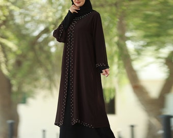 Modest Abaya with Free Matching Hijab | Dubai Abaya | Islamic Gift | Stylish Abaya | Designer Abaya for Muslim Women