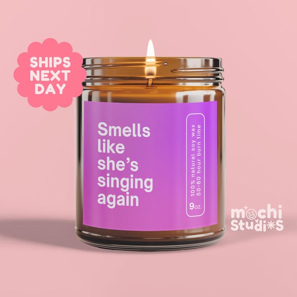 Personalized Singer Gift Funny Candle Birthday Gift, Song Lover Singer Custom Gift for Friend, Musical Theater Performer Vocalist MC-1158