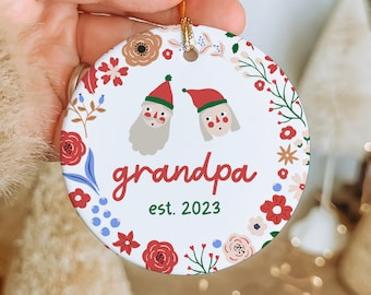 Grandparents Established Christmas Ornament - Grammy and Grandpa Custom Ornament - Grandparents Est Ornament - Pregnancy Reveal 2023 MO-0423