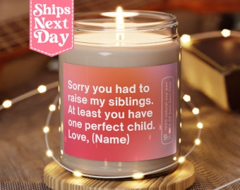 One Perfect Child, Funny Mothers Day Candle, Mothers Day Gift, Funny Candles Gift For mom, Moms Birthday MC-1351