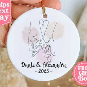 First Christmas Family Ornament - Our First Christmas Engaged - Newlywed Christmas Ornament - Married Christmas Ornament 2023 MO-0260