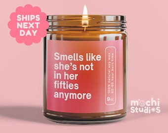 60th Birthday Gift Funny Candle Sixtieth Birthday Gift for Her Sixties Era Sixty Years Old Turning 60 MC-1124