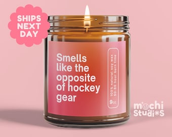 Hockey Player Gift, Funny Candle, Hockey Gifts, Hockey Mom, Hockey Goalie, Hockey Birthday Gift, Funny Hockey Gifts, College Gift MC-1178