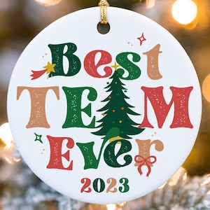 Regalo de Navidad personalizado para compañeros de trabajo para hombres y mujeres - Adorno divertido para compañeros de trabajo - Adornos navideños para el personal - Regalos para compañeros de trabajo al por mayor MO-0342