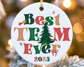 Personalized Coworker Christmas Gift Men and Women - Coworker Funny Ornament - Staff Christmas Ornaments - Bulk Coworker Gifts MO-0342