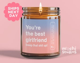 Bougie Tu es la meilleure petite amie, cadeau pour elle, cadeau Saint-Valentin, cadeau pour petite amie, cadeau relation, petite amie, petit ami MC-1272