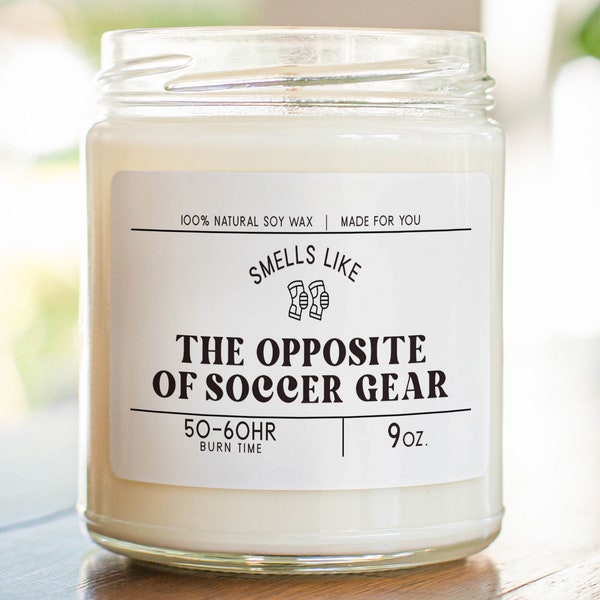 Soccer Player Gift - Funny Soccer Fan, Player Gift - Funny Soccer Gift - Soccer Mom, Dad Gift - Soy Wax Scented Candle MC-269