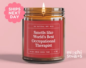 New Occupational Therapist Candle - Funny Future Occupational Therapy Gift - Graduation Gift - New Job OT Candle MC-936