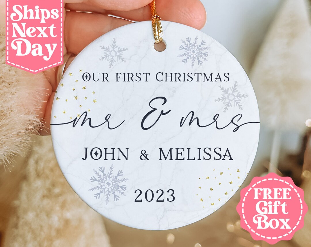 Our First Christmas Married as Mr and Mrs Ornament 2023 - Personalized ...