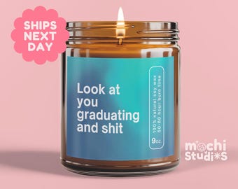 Graduation Candle Gift, Funny Grad Gift for her, scented candles best friend gift for best friend gifts, High School Graduation MC-1285