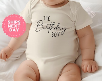 Birthday Boy Outfit For Baby, Baby Boy First Birthday Bodysuit, Neutral Baby Birthday Gift, Baby Boy Party Outfit, Infant Boy Romper(AD-71)