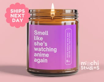 Personalized Anime Gift, Funny Candle, Birthday Gifts for Her, Anime Lover, Anime Fan, Manga Otaku Gift, Weeb Girlfriend MC-1182