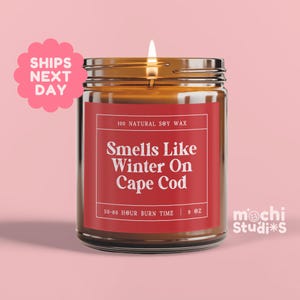 Smells Like Winter On Cape Cod Soy Wax Candle, Cape Cod Decoration, Winter Candle, Cape Cod Gift, Cape Cod Candle MC-965