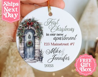 Our First Apartment Christmas Ornament Personalized - First Christmas In Our New Apartment Ornament - New Apt Ornament - MO-0062