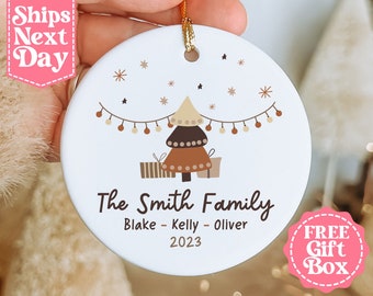 Personalized Christmas Family Ornament - Family Names Christmas 2023 - Custom Keepsake Ornament - Family Gifts MO-0105