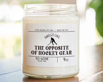 Hockey Player Gift - Funny Hockey Fan, Player Gift - Hockey Manager Gift - Hockey Mom, Dad Gift - Soy Wax Scented Candle MC-268