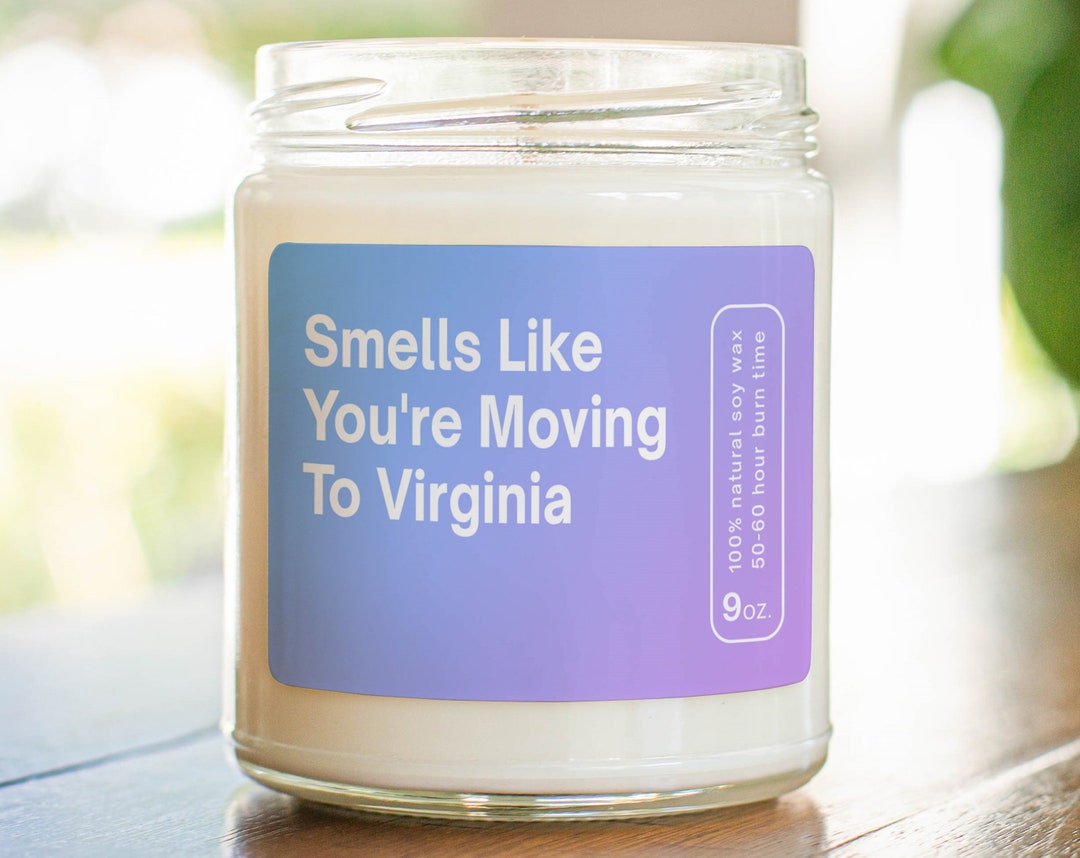Smells Like You're Moving to Virginia Soy Wax Candle, Moving to