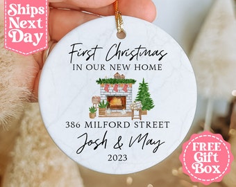 Personalized New Home Ornament - First Home Christmas Ornament - First House Ornament - Christmas 2023 Ornament Keepsake MO-0249