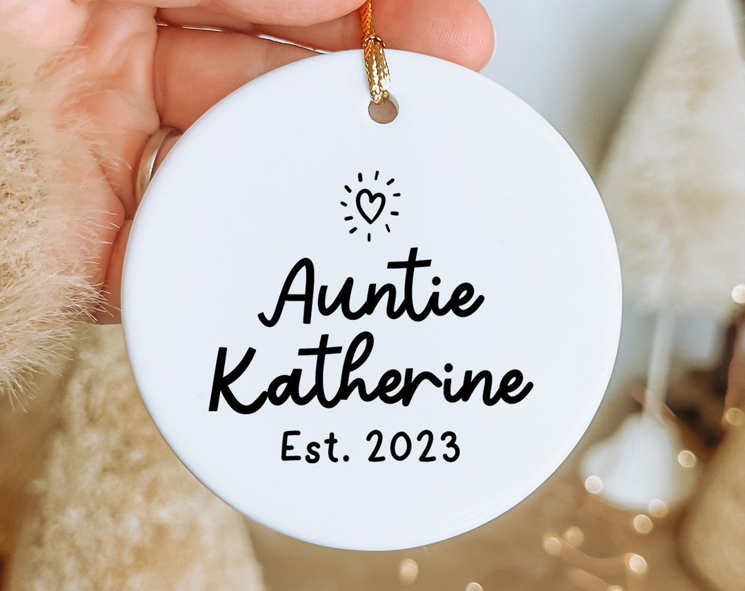Aunt Christmas Ornament 2023 - Auntie Christmas Ornament- Personalized ...