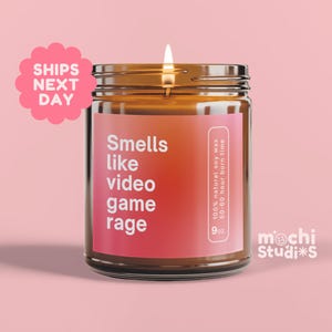 Video Game Rage Candle, Funny Gamer Candle, Gift for Video Game Lover, Video Game Gift, Gamer Gift for Boyfriend MC-1022