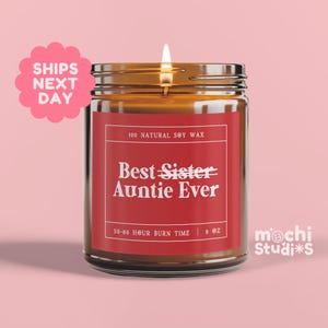 Best Sister Aunt Ever Gift Candle, Baby Announcement, Aunt Pregnancy Announcement, Sister Pregnancy Announcement, New Auntie to be MC-992