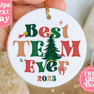 Personalized Coworker Christmas Gift Men and Women - Coworker Funny Ornament - Staff Christmas Ornaments - Bulk Coworker Gifts MO-0342