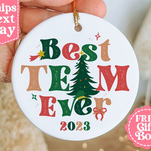 Personalized Coworker Christmas Gift Men and Women - Coworker Funny Ornament - Staff Christmas Ornaments - Bulk Coworker Gifts MO-0342