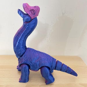 Apatosaurus Dinosaur Toy/Moving Mouth/Articulated Sensory Toy/Multiple colors available/Made to order/Kids Toy/Adorable Gift/Dino Flexi Toy