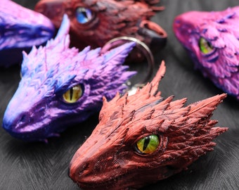 Dragon Keychains/Articulated Dragon/Wyvern Dragon/3d printed Dragon-Customizable/Fidget Dragon Keychains/Dragon Bag Charm/Dragon Keyring