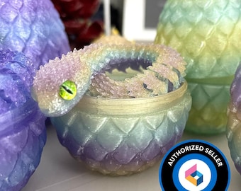Articulated Bush Viper snake with egg /Snake Figure/ Snake Egg /Flexible Sensory Toy/Dragon Snake/Kids Toy/ Flexi Toys/Personalized Gifts