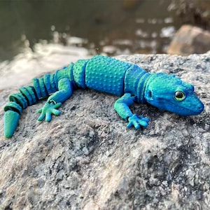 Articulated Leopard Geckos/Reptile Fidget Toy/ Desk Decor/Gecko fidget toy/Movable Reptile Toy/lovely decor/ Available in multiple colours