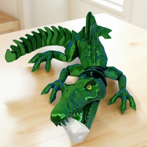 Articulated Crocodile/3d Printed Bone Alligator/flexi Crocodile