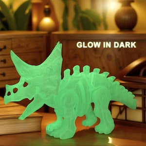 Skeleton Triceratops/Articulated Sensory Toy/Articulated Dinosaur//Made to order dino/Kids Toy/ Gifts ideas/Flexi Dinosaur/Glow in the dark