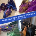 Articulated Dragon/Fidget Dragon/Wyvern Dragon/Flexi Desk Toys/3d printed Dragon/flying serpent/ Crystal Gem Dragon/Sensory Stress Fidget
