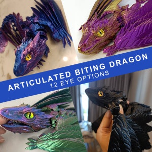 Articulated Dragon/Fidget Dragon/Wyvern Dragon/Flexi Desk Toys/3d printed Dragon/flying serpent/ Crystal Gem Dragon/Sensory Stress Fidget