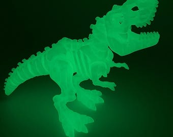 Glow in the Dark T-Rex dinosaurus/fidget zintuiglijk speelgoed/ geleed glow in the dark skelet dinosaurus/bewegende mond/dieren speelgoed/verjaardagscadeaus