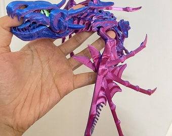 3d printed Dragon，Articulated Winged Skeleton Dragon，Dragon，3dprinted Bat，flying serpent，Ancient Archosaur，3D Printed Sensory Stress Fidget