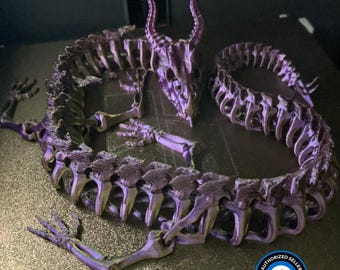 Esqueleto de dragón articulado/Dragón con esqueleto de hueso/Juguete articulado impreso en 3D/Juguete sensorial articulado/Juguetes flexibles/Regalos para niños/Regalos